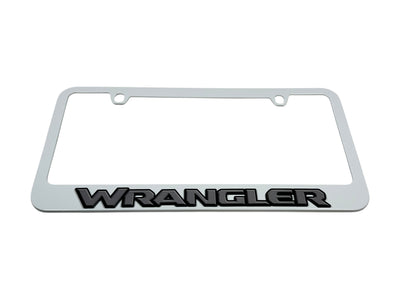 Jeep Wrangler White License Plate Frame