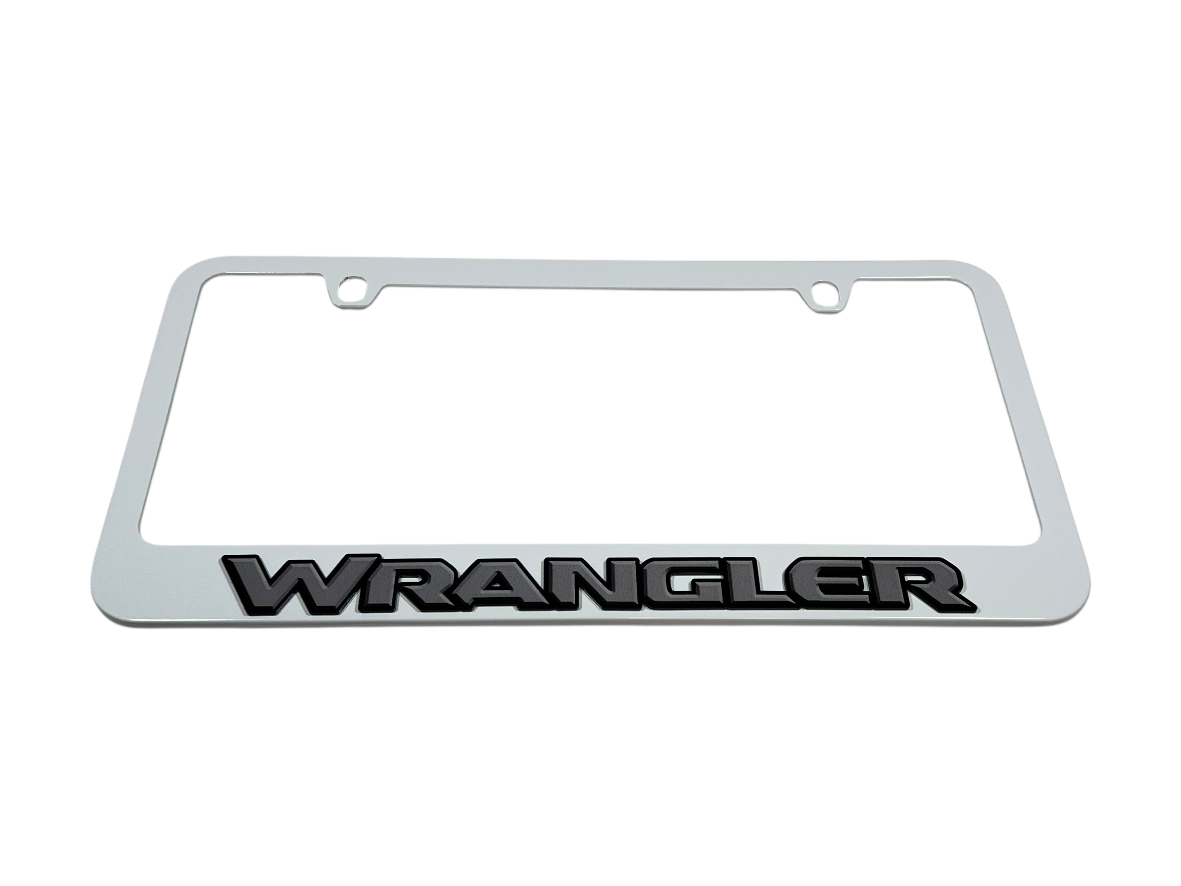 Jeep Wrangler White License Plate Frame