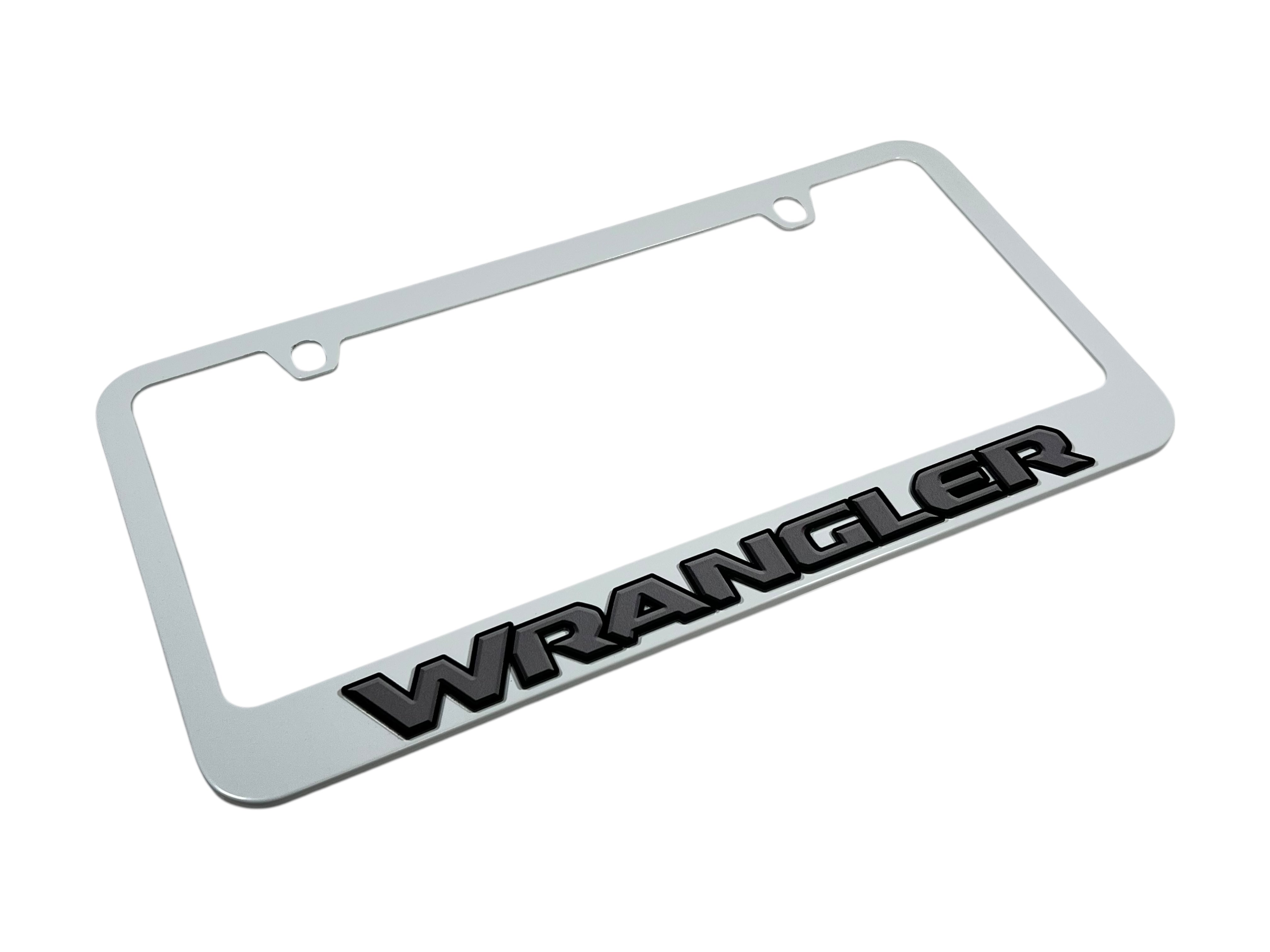 Jeep Wrangler White License Plate Frame