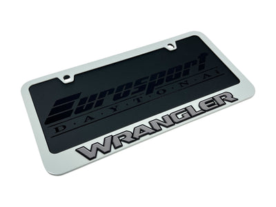 Jeep Wrangler White License Plate Frame