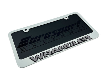 Jeep Wrangler White License Plate Frame