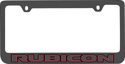 Jeep Rubicon Black License Plate Frame