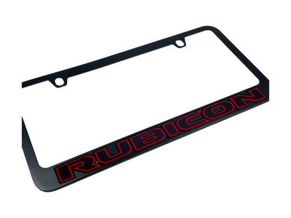 Jeep Rubicon Black License Plate Frame