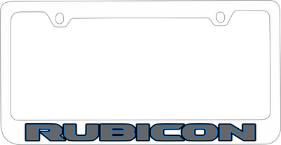 Jeep Rubicon White License Plate Frame