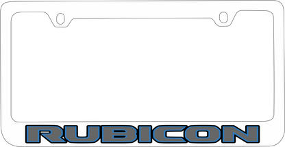 Jeep Rubicon White License Plate Frame
