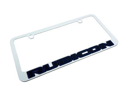 Jeep Rubicon White License Plate Frame