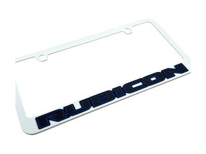 Jeep Rubicon White License Plate Frame