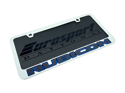Jeep Rubicon White License Plate Frame