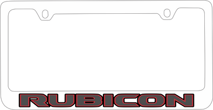 Jeep Rubicon White License Plate Frame