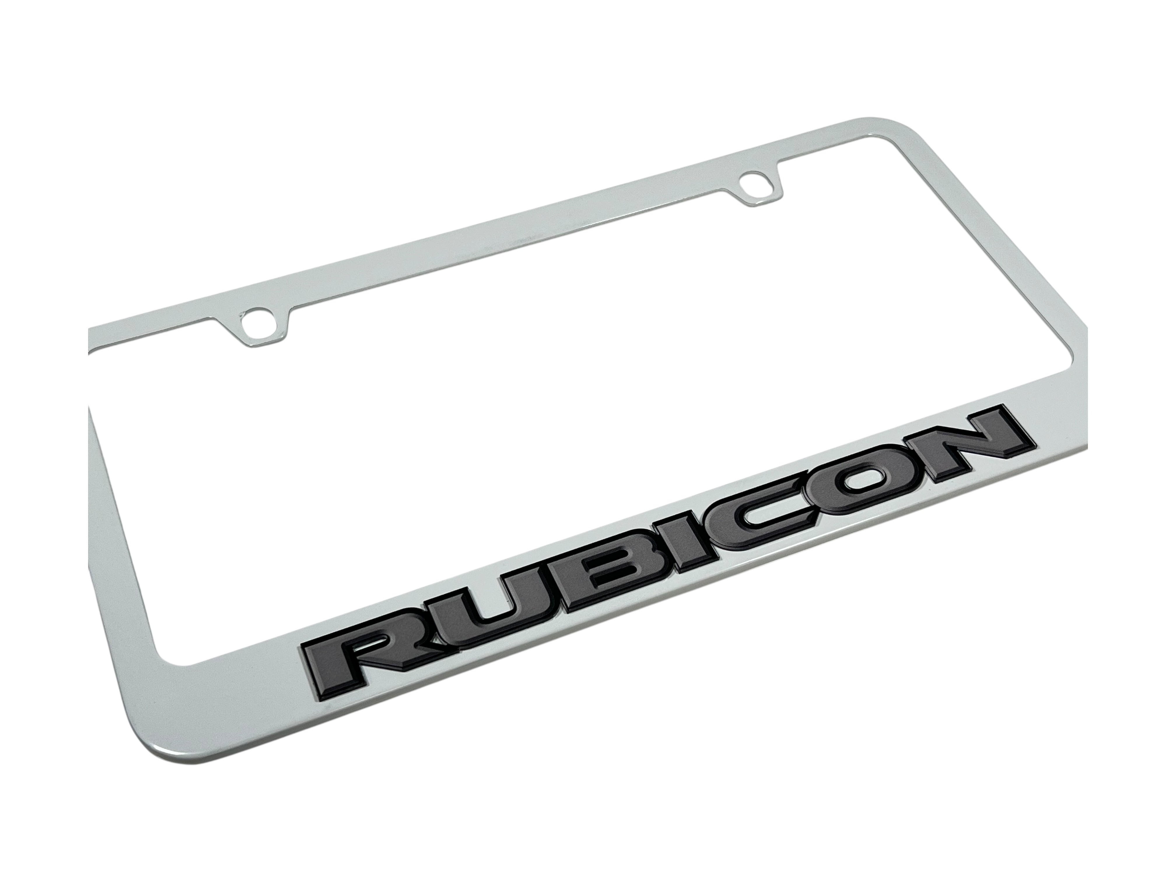 Jeep Rubicon White License Plate Frame