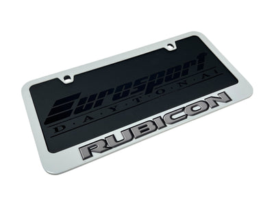 Jeep Rubicon White License Plate Frame