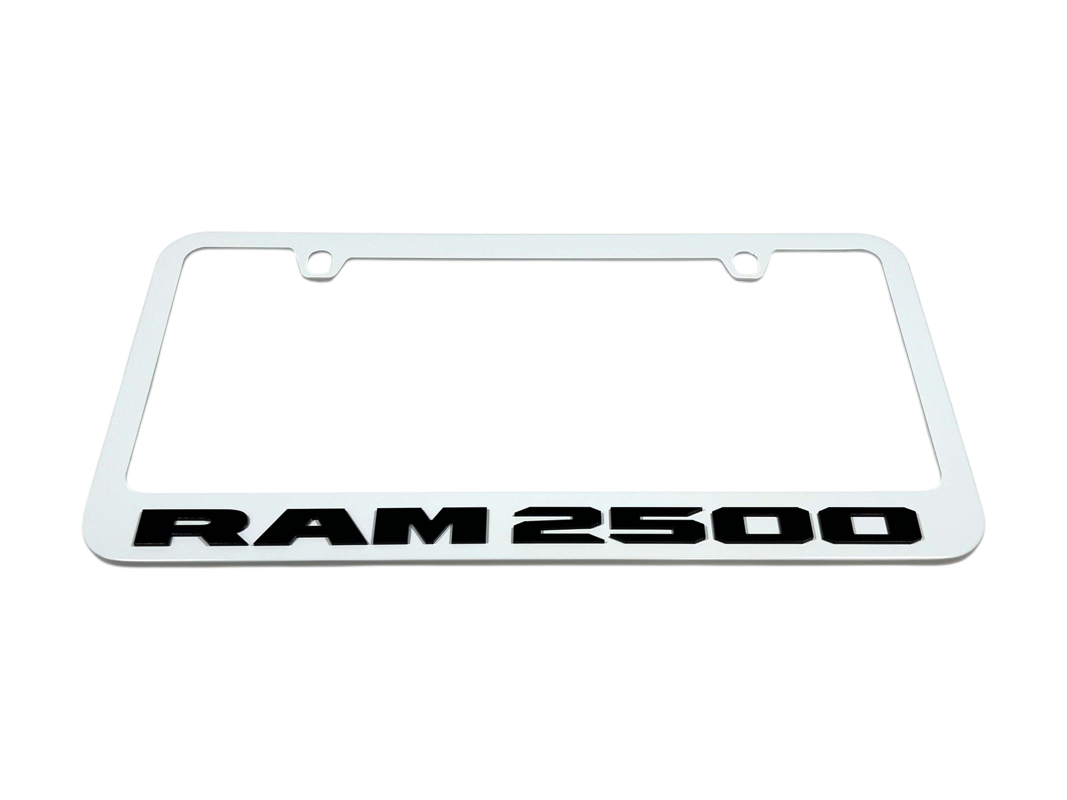 Ram 2500 White License Plate Frame