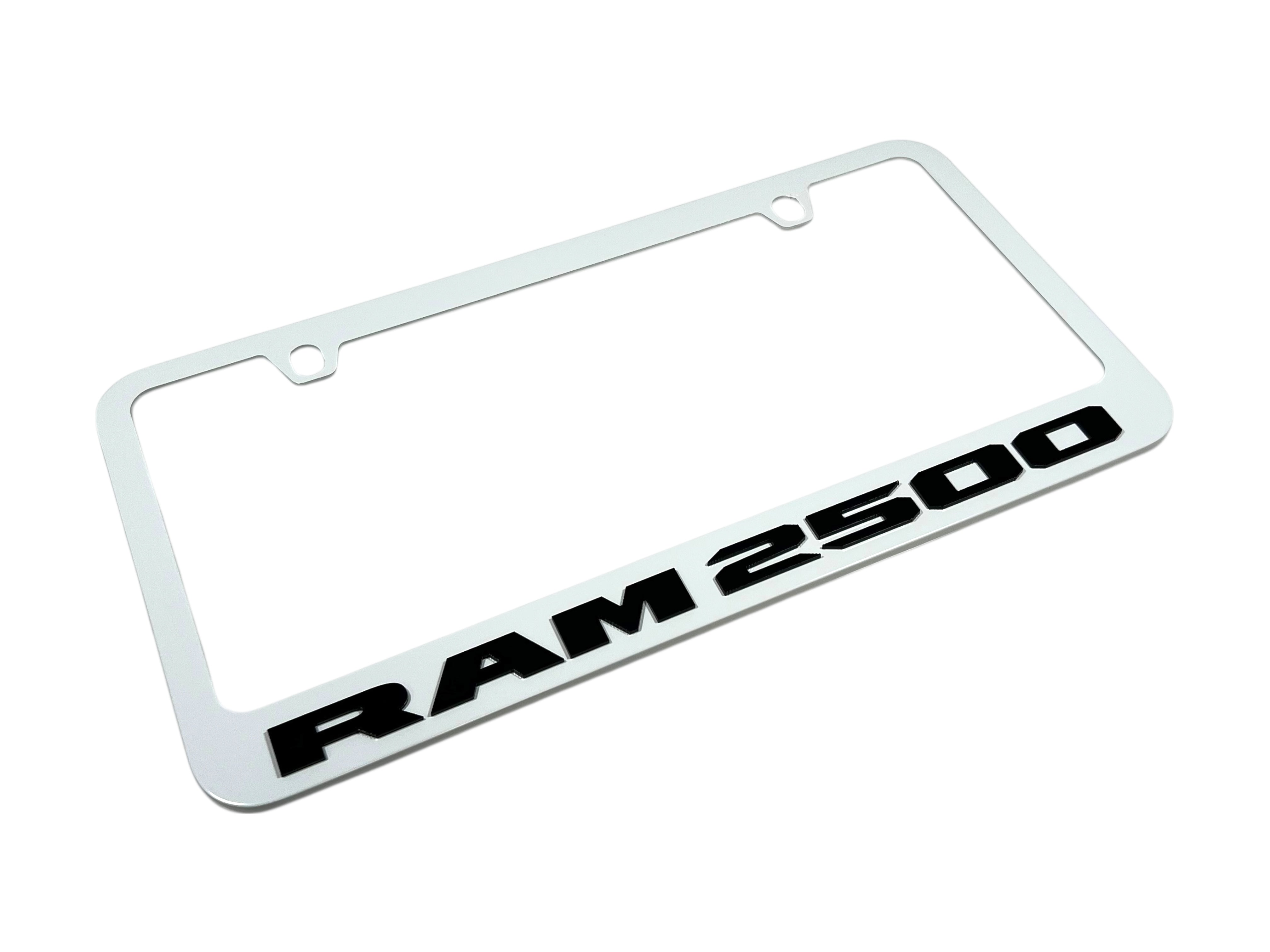 Ram 2500 White License Plate Frame