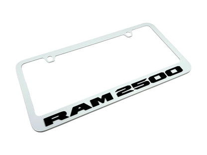 Ram 2500 White License Plate Frame