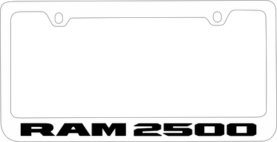 Ram 2500 White License Plate Frame