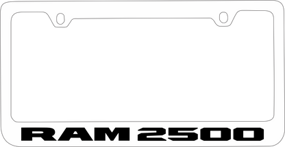 Ram 2500 White License Plate Frame
