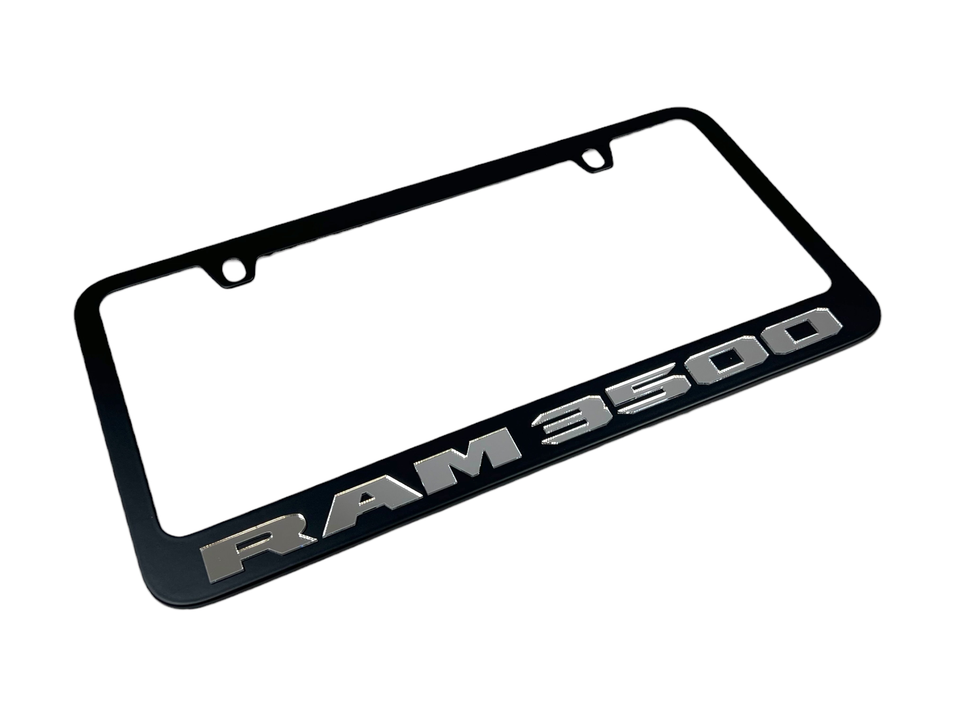 Ram 3500 Black License Plate Frame
