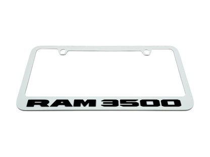 Ram 3500 White License Plate Frame