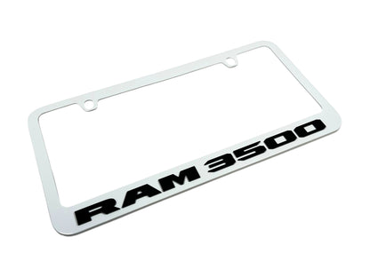 Ram 3500 White License Plate Frame