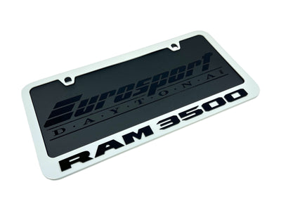 Ram 3500 White License Plate Frame