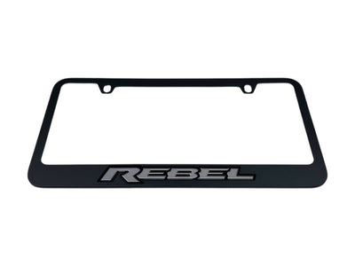 Ram Rebel Black License Plate Frame