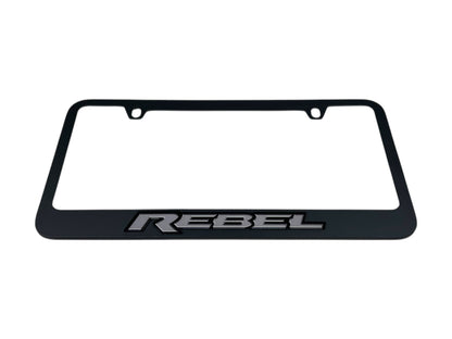 Ram Rebel Black License Plate Frame