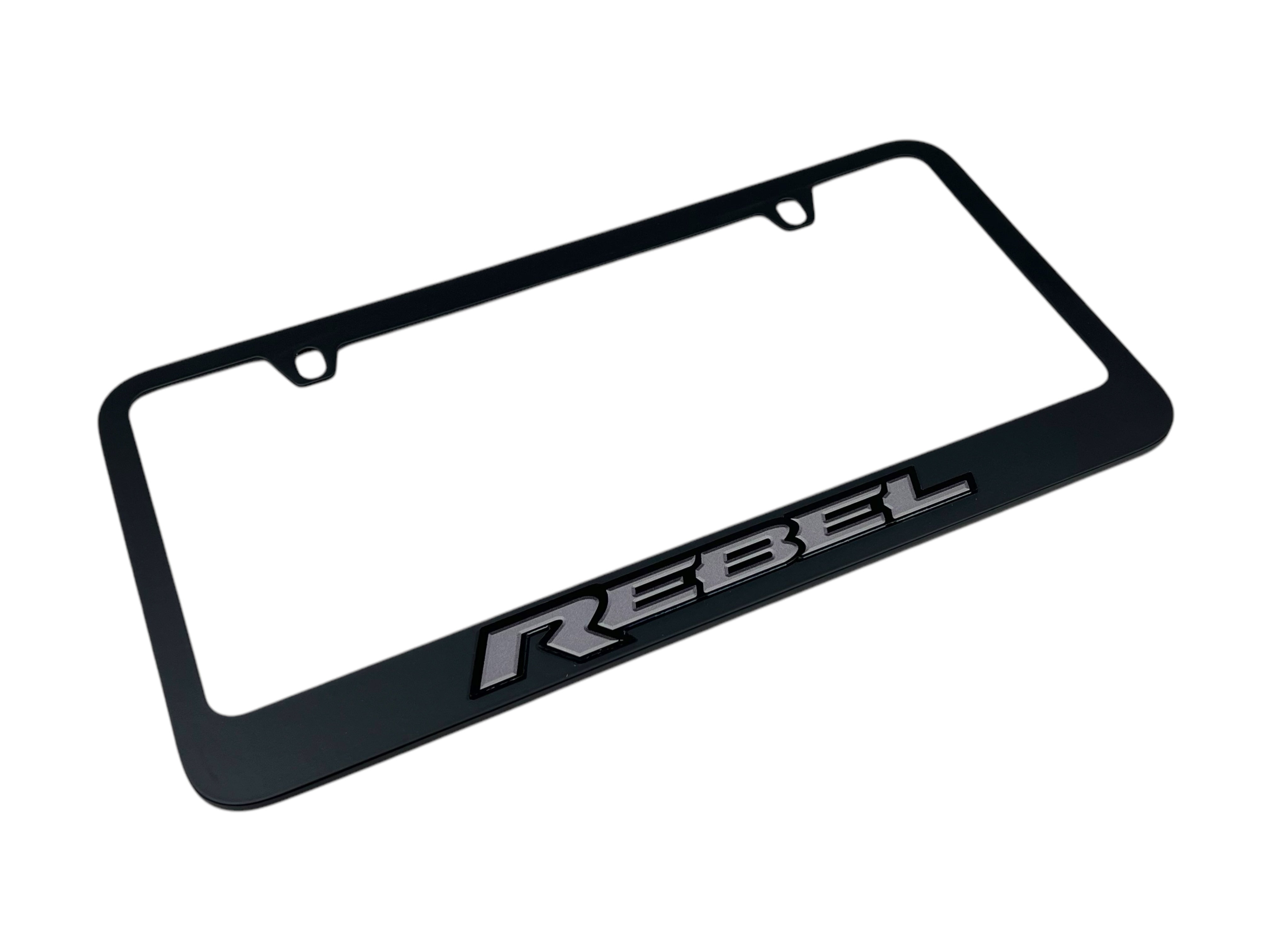 Ram Rebel Black License Plate Frame