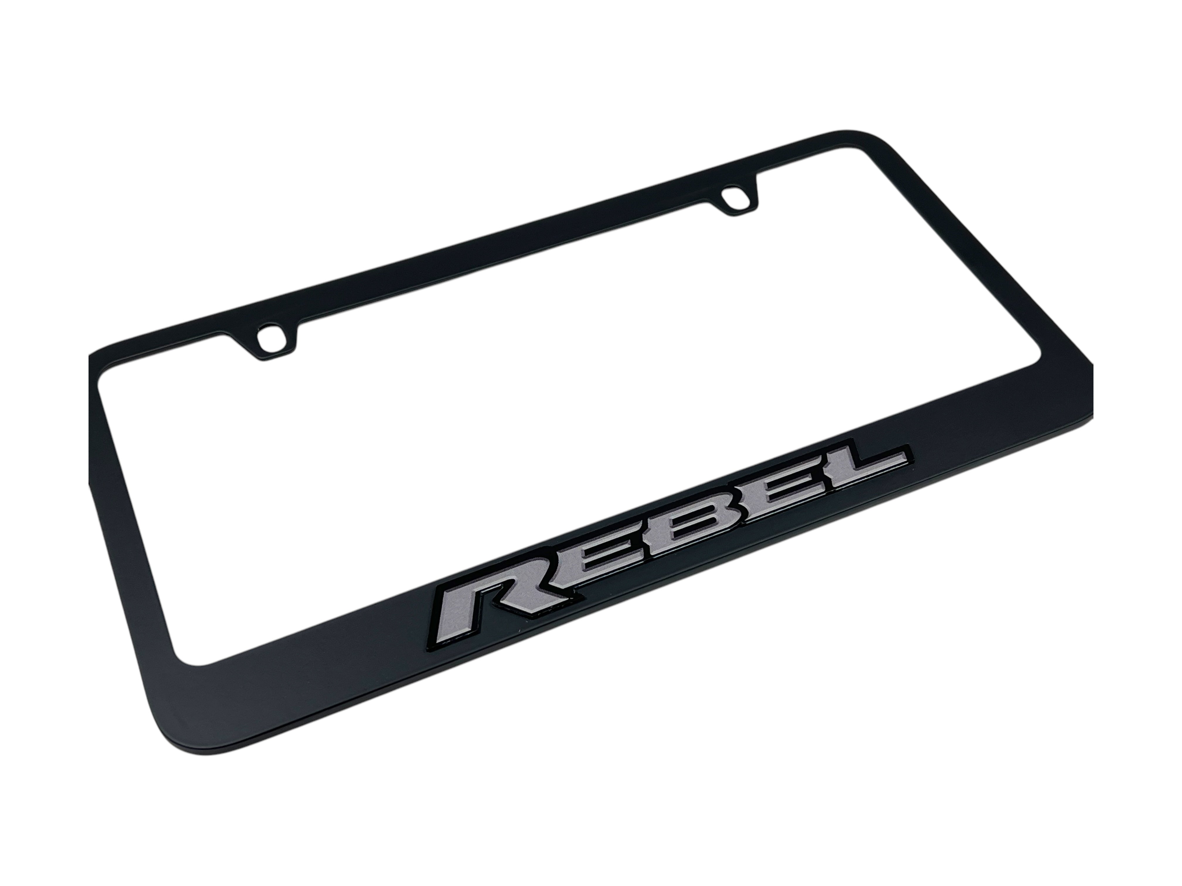 Ram Rebel Black License Plate Frame