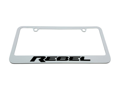 Ram Rebel White License Plate Frame