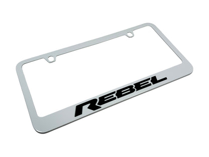 Ram Rebel White License Plate Frame