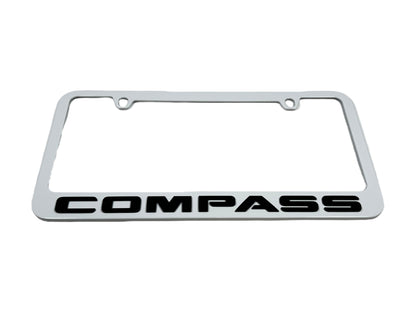 Jeep Compass White License Plate Frame