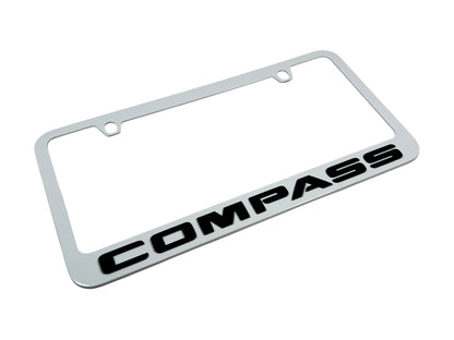 Jeep Compass White License Plate Frame