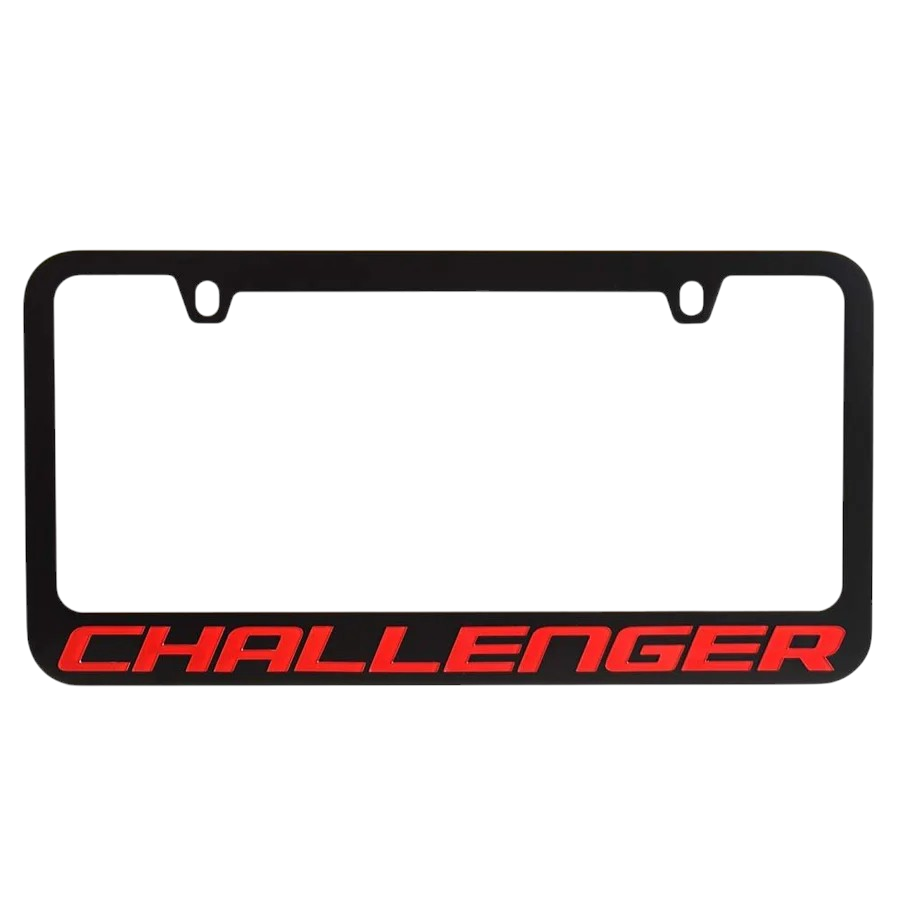 Dodge Challenger Black License Plate Frame