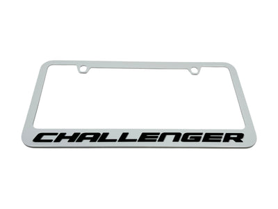 Dodge Challenger White License Plate Frame