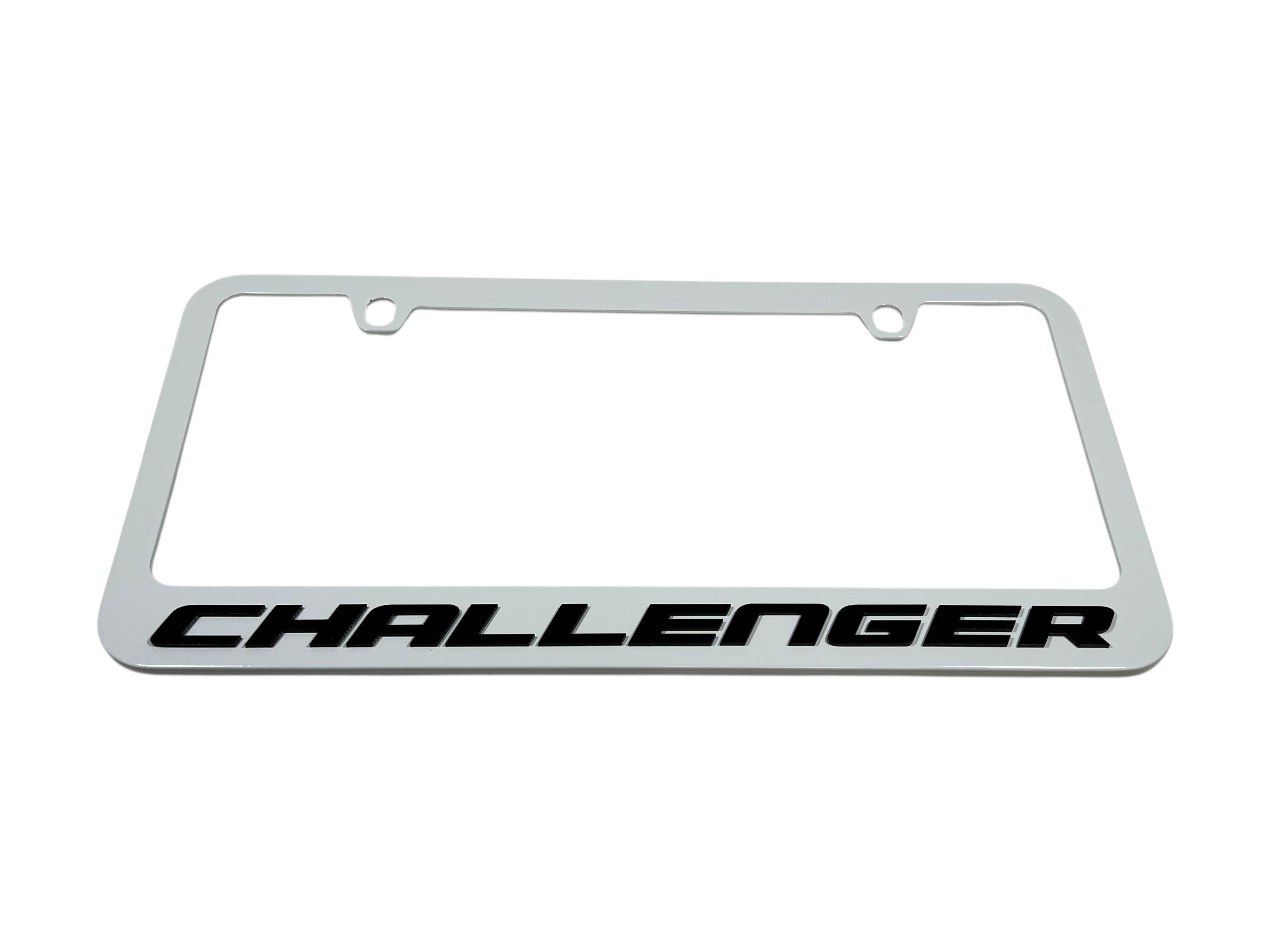Dodge Challenger White License Plate Frame