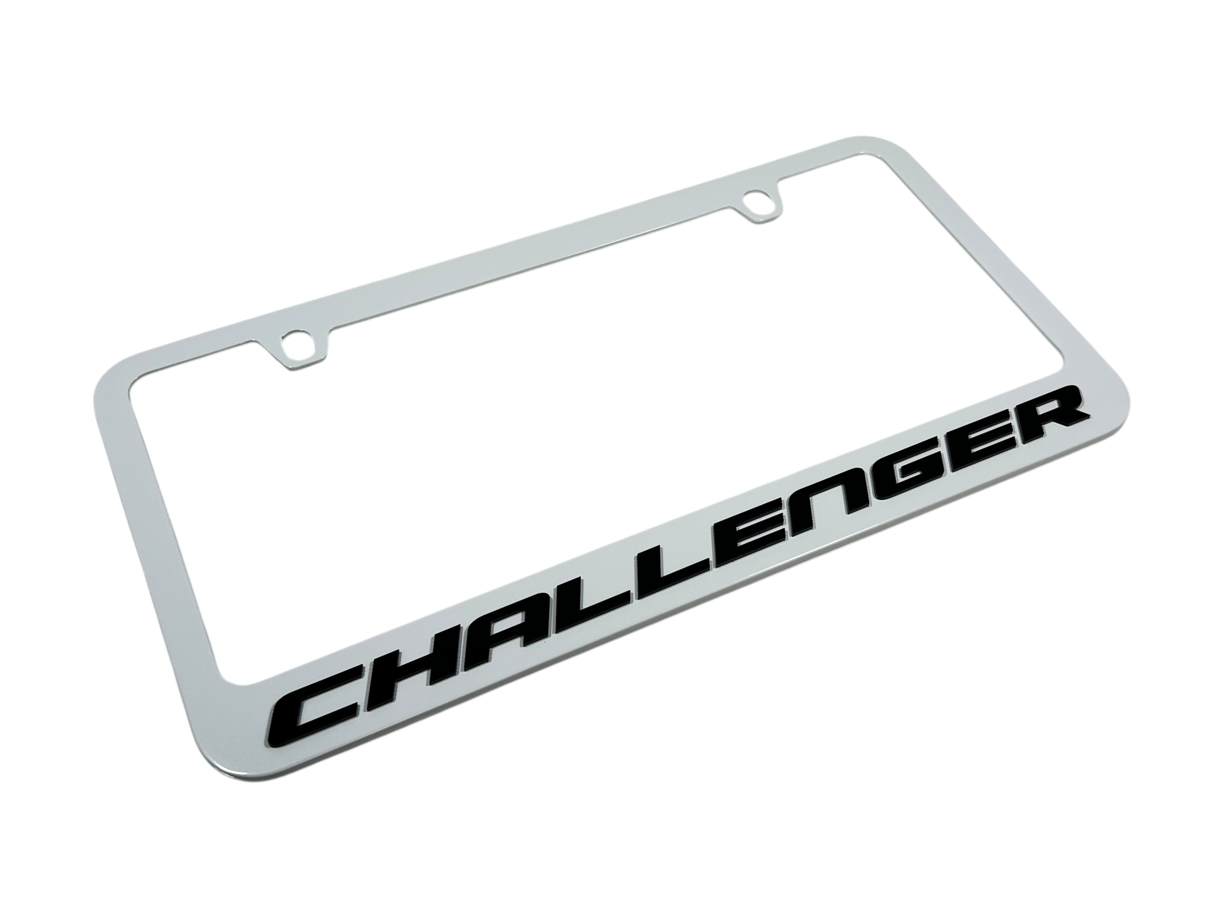Dodge Challenger White License Plate Frame