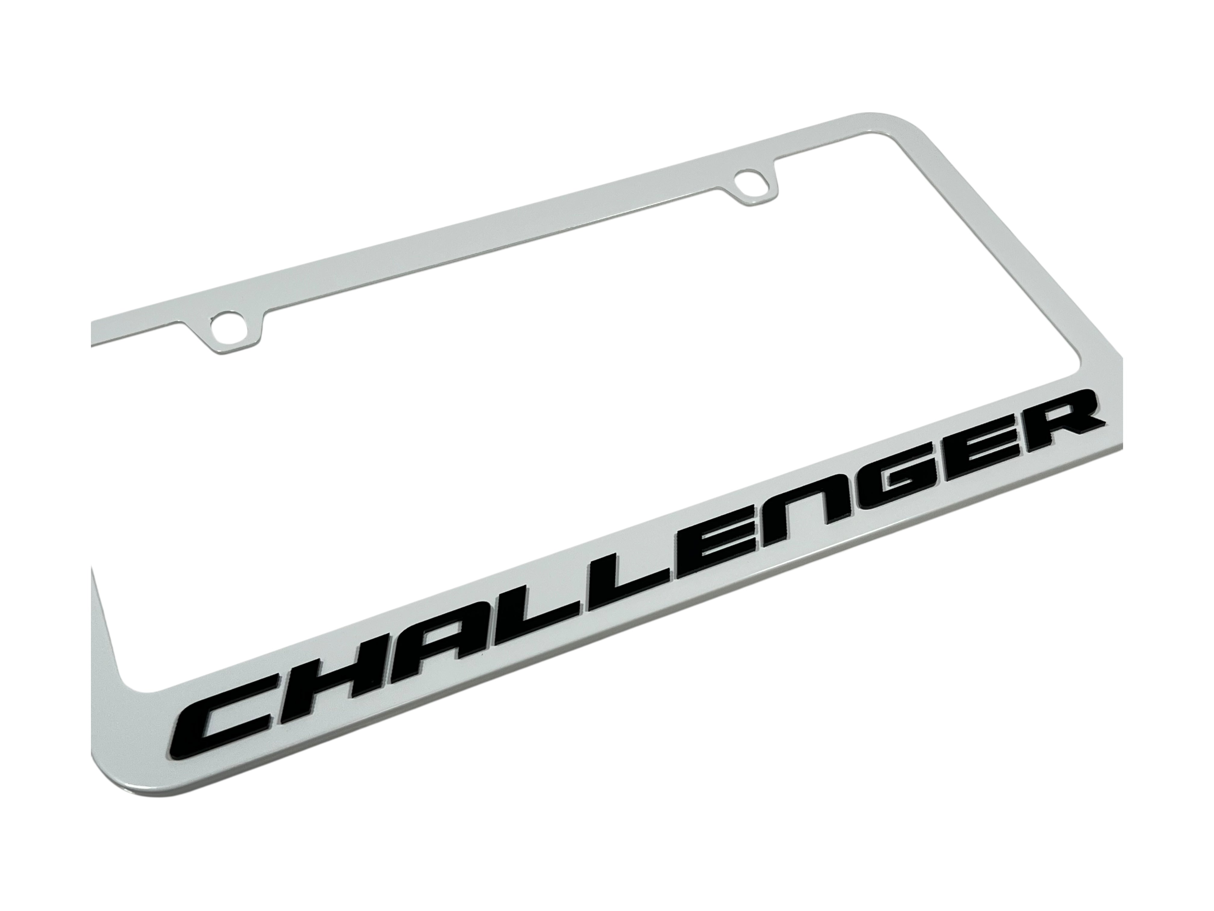 Dodge Challenger White License Plate Frame
