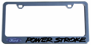 Ford Power Stroke Chrome License Plate