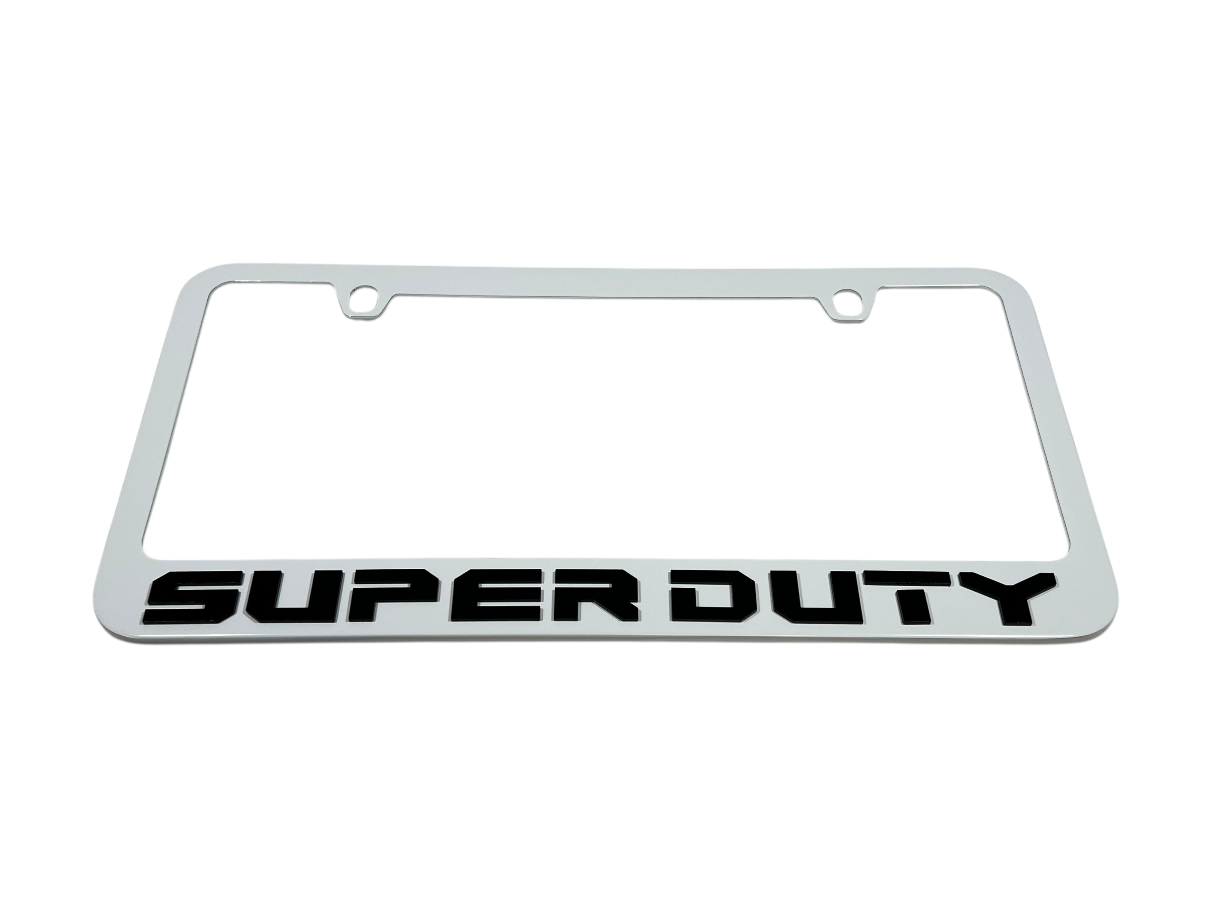 Ford Super Duty White License Plate Frame