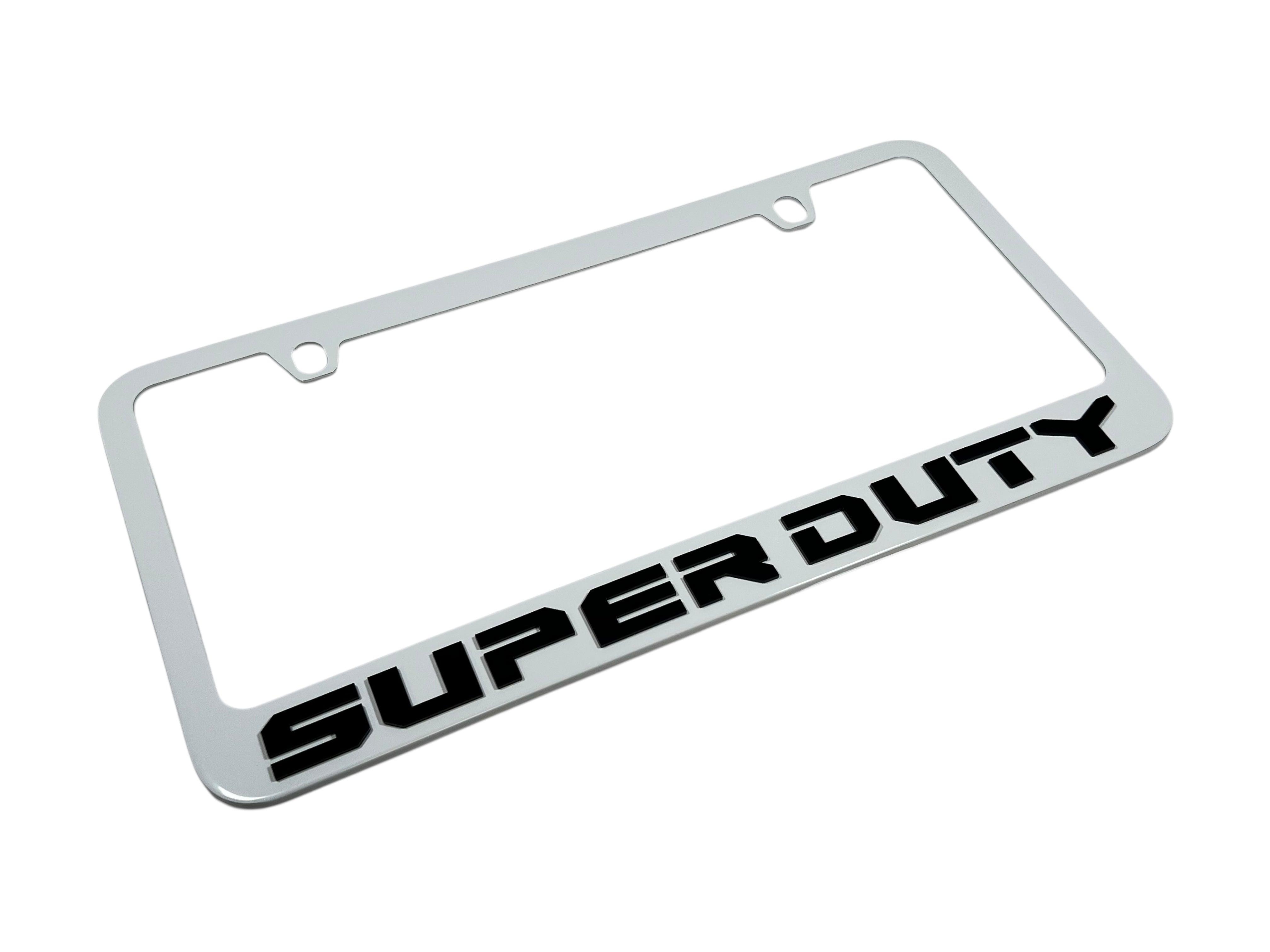 Ford Super Duty White License Plate Frame