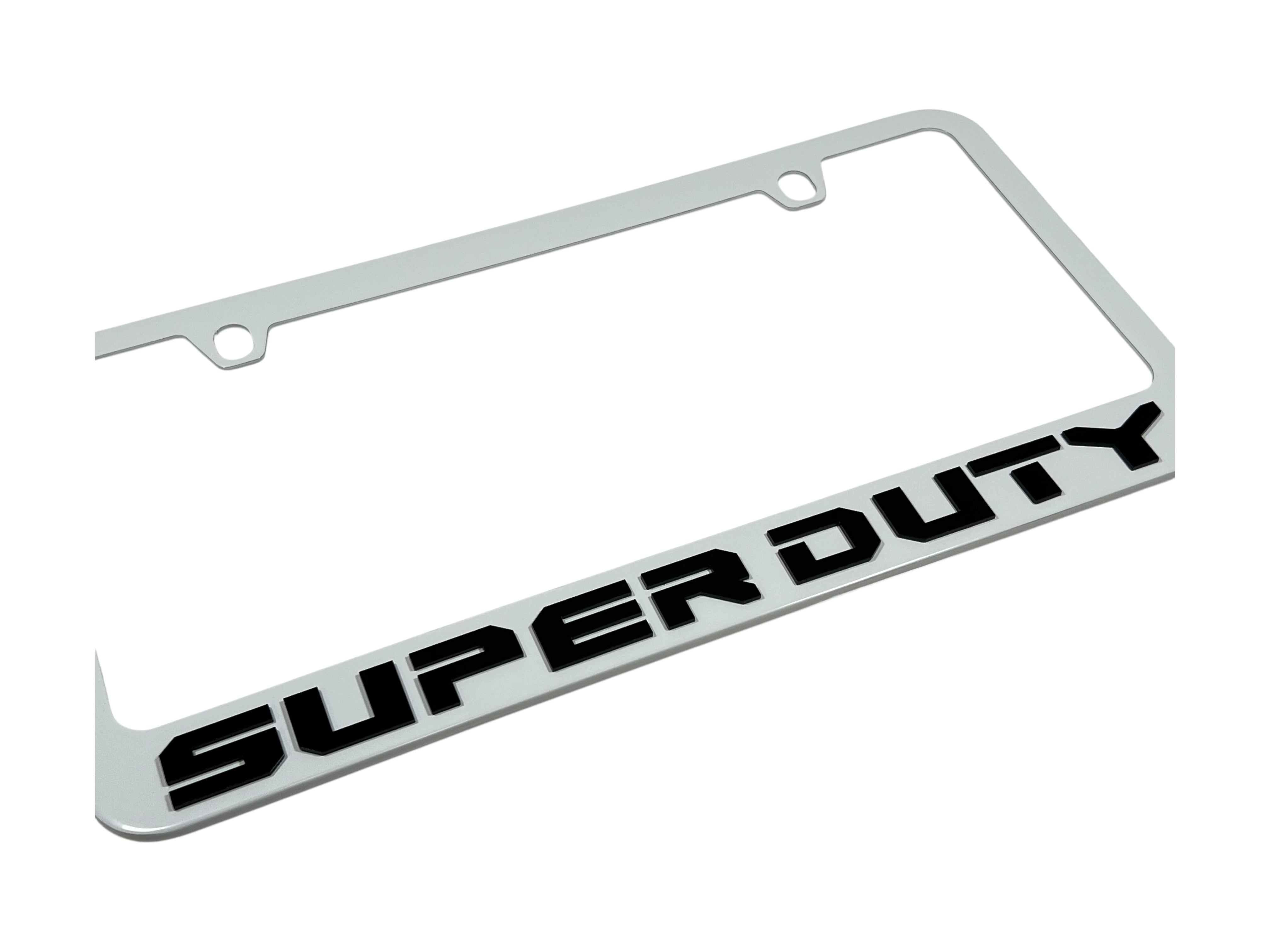Ford Super Duty White License Plate Frame