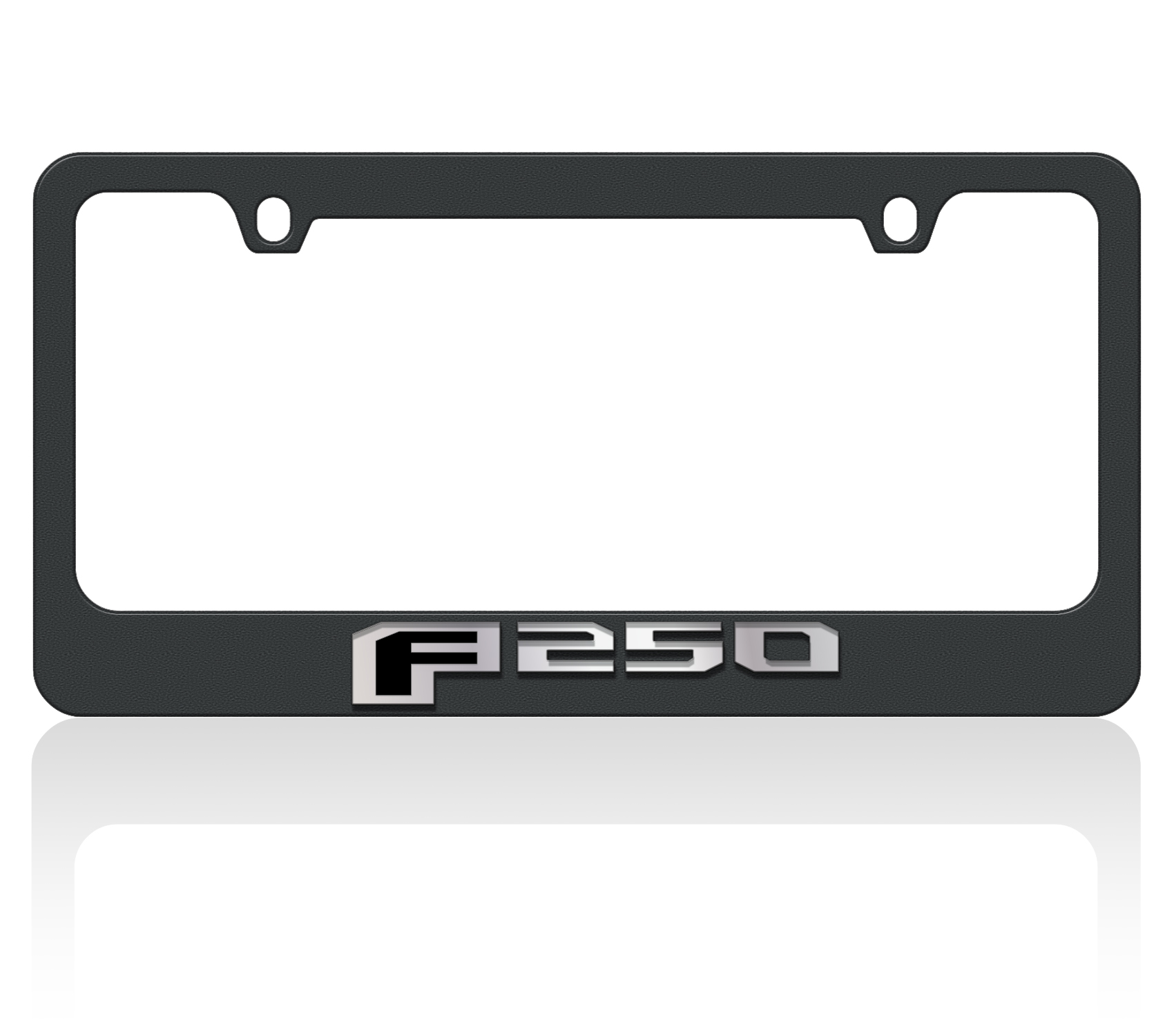 2017 Ford F-250 Black License Plate Frame