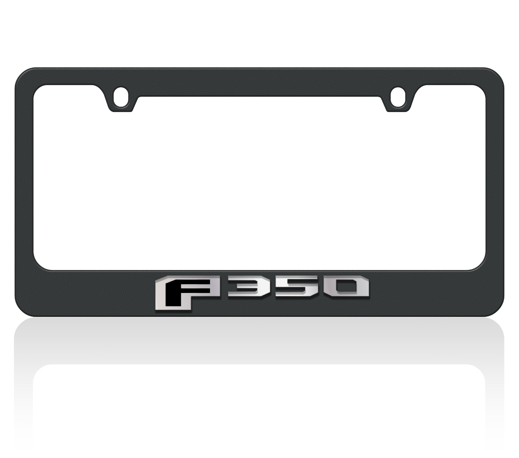 2017 Ford F-350 Black License Plate Frame