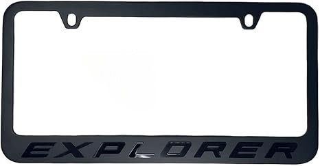 Ford Explorer Blacked Out Black License Plate Frame