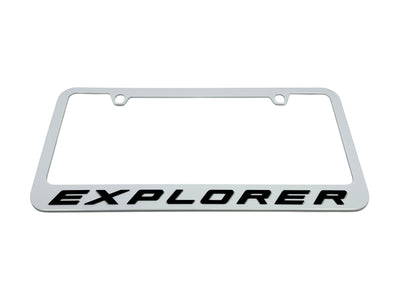 Ford Explorer White License Plate Frame