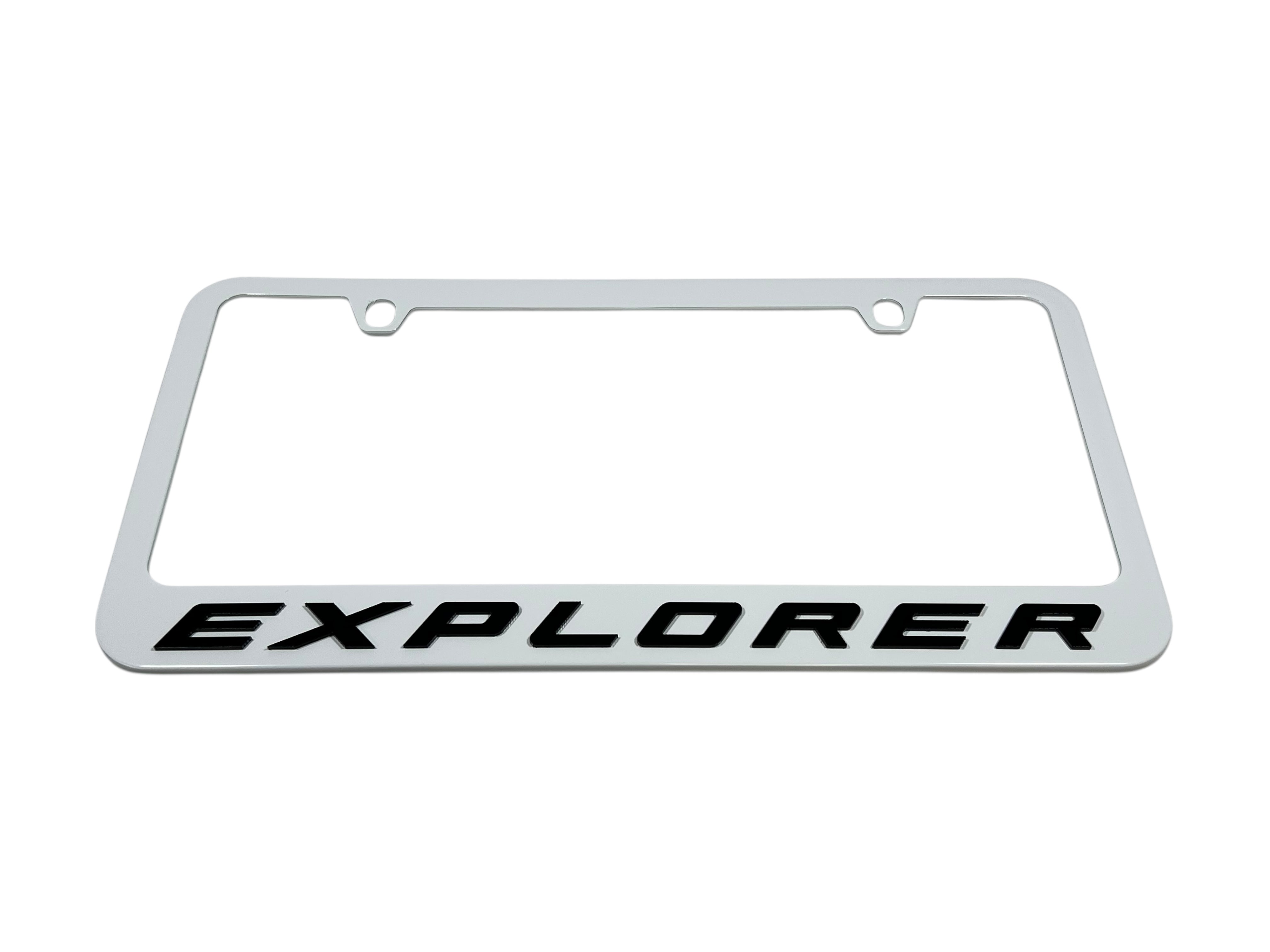 Ford Explorer White License Plate Frame