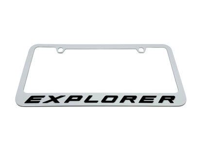 Ford Explorer White License Plate Frame
