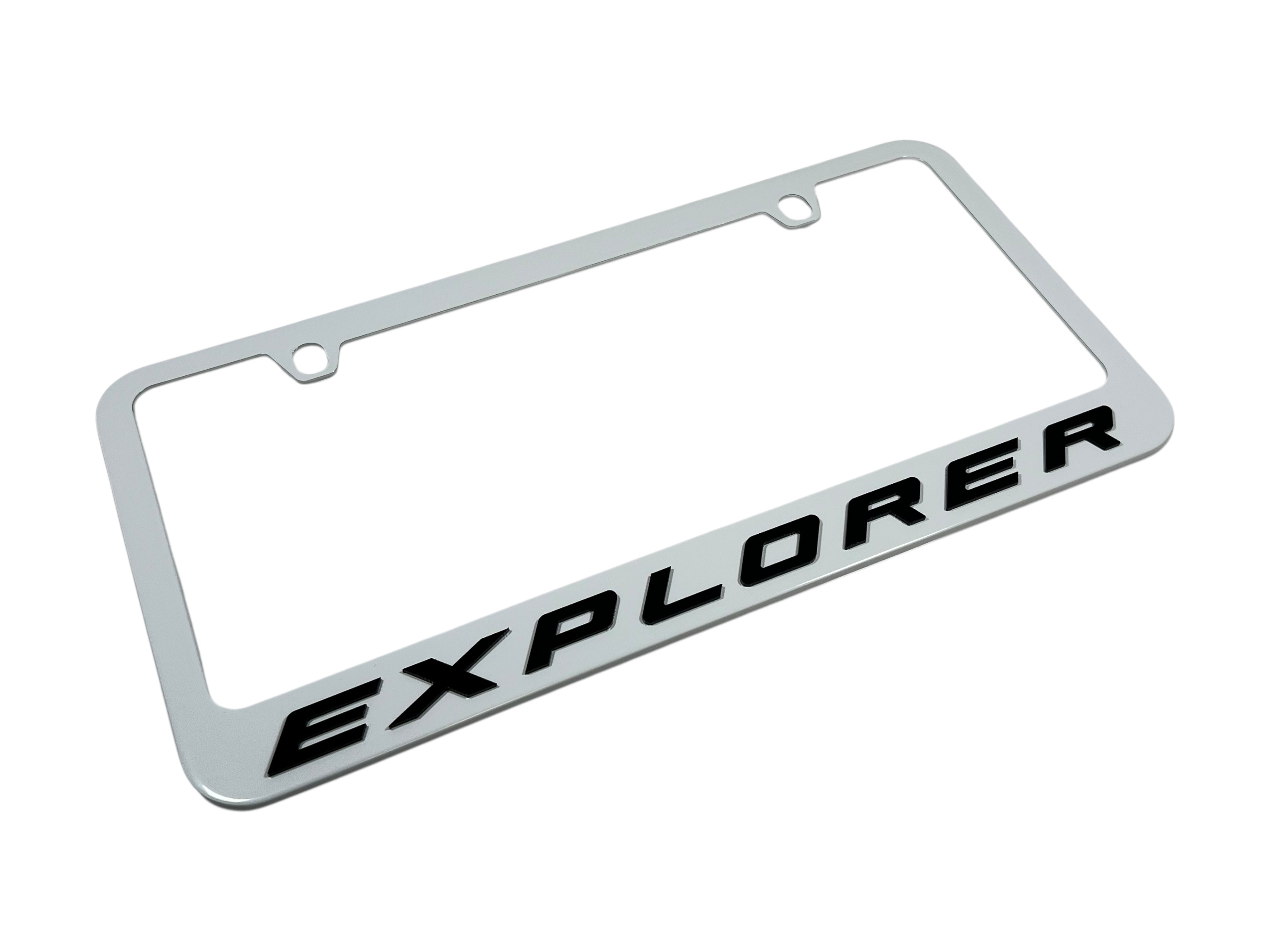 Ford Explorer White License Plate Frame