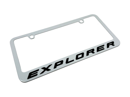 Ford Explorer White License Plate Frame
