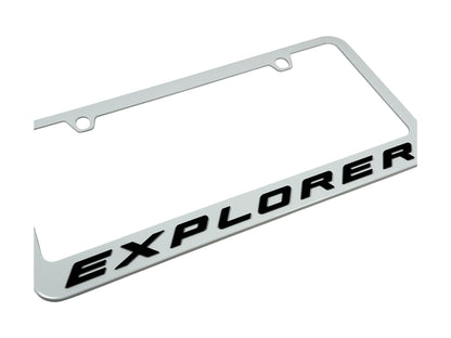 Ford Explorer White License Plate Frame